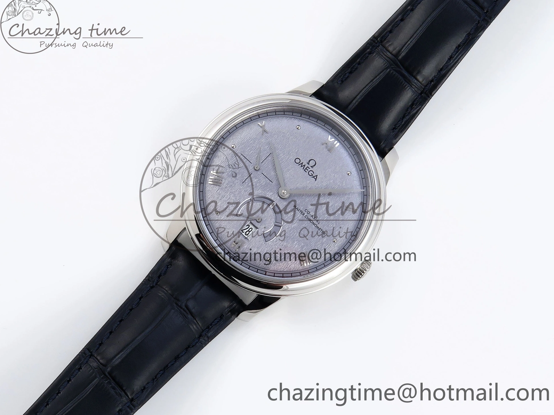 0106 Trendsetting De Ville Power Reserve SS MKF 1:1 Best Edition Blue Textured Dial on Black Leather Strap A 7742